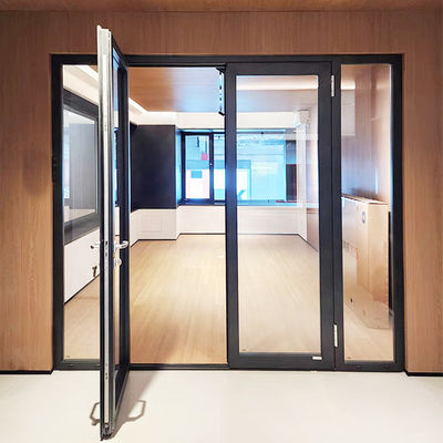Aluminum PD/PT Door Double-leaf Folding Swing Door Modern Exterior Front Entry Slide Door