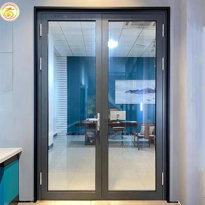 Aluminum PD/PT Door Double-leaf Folding Swing Door Modern Exterior Front Entry Slide Door
