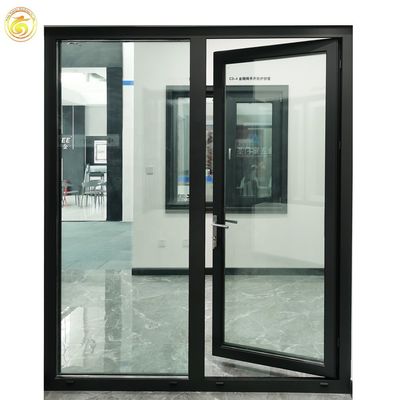 Restaurant Door Front Double Glass Entry Aluminum Swing Commercial Door