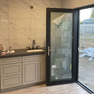 Aluminum Swing Glass Door Double Hinged Single Doors French Flush Style Casement Door