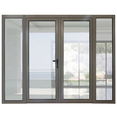 Aluminum Swing Glass Door Double Hinged Single Doors French Flush Style Casement Door