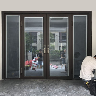 Aluminum Swing Glass Door Double Hinged Single Doors French Flush Style Casement Door