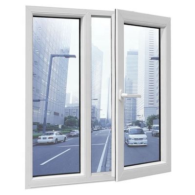 UPVC Vinyl Bedroom Casement Windows Designs Double Glazed Soundproof PVC Swing Windows