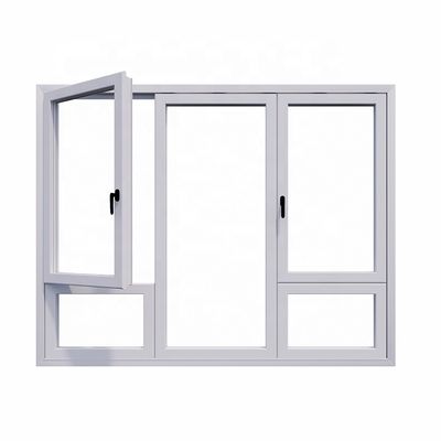 Customized Vinyl/PVC/UPVC Frame Casement Windows and Doors Hurricane Impact PVC Tilt and Turn Casement Windows