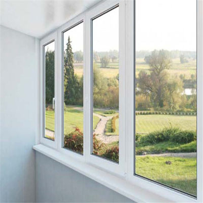 American  Black and White Vinyl Windows and Doors Heat Insulation Tempered Glass PVC Casement Windows