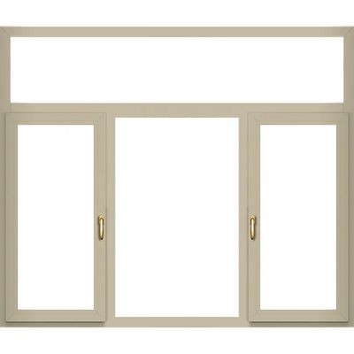 American  Black and White Vinyl Windows and Doors Heat Insulation Tempered Glass PVC Casement Windows