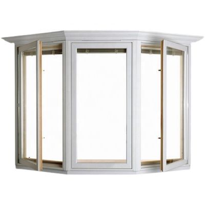 Hurricane Impact Resistant Window PVC Profile  Triple Glass Vinyl Outward Opening Casement Windows
