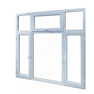 North American Vinyl Windows PVC Double Glazed Tempered Glass Casement Windows Windproof PVC Casement Windows