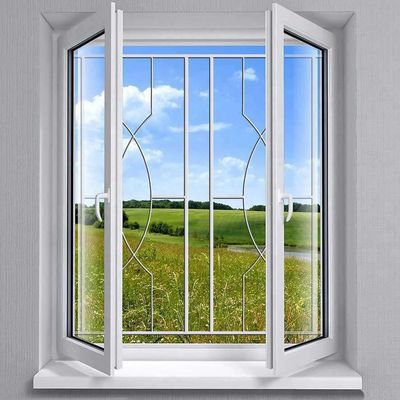 North American Vinyl Windows PVC Double Glazed Tempered Glass Casement Windows Windproof PVC Casement Windows