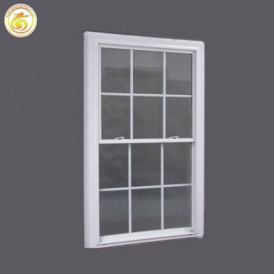 Vertical Sliding Thermal-Break Aluminum Black Windows Single or Double Hung Window With Grill Design