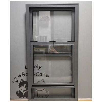 Customized Vertical Sliding  PVC/Aluminium Single Double Hung Windows Windproof Soundproof Single Double Hung Window