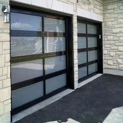 North American Double Steel Sectional Industrial Two Car Garage Gate and Pedestrian Doors