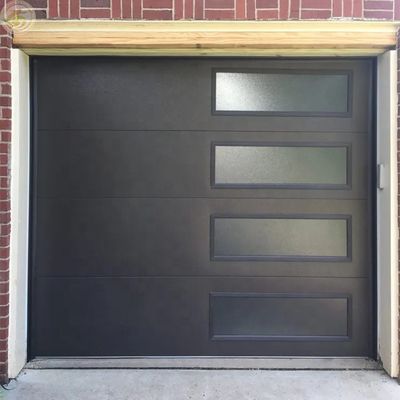 New Design Modern Aluminum Tempered  Glass Garage Door Price  Plexiglass Panel Garage Doors