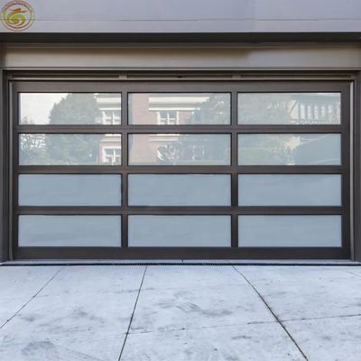 Best Sale Customized Modern  Automatic Electric Sectional Double Skin Garage Doors for Villa