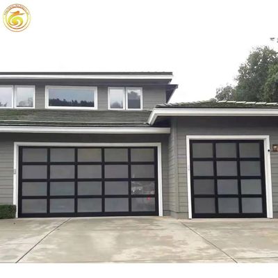 Factory Price Latest  Minimalist Design Exterior Aluminum Garage Door Impact Proof Glass Garage Door for Homes