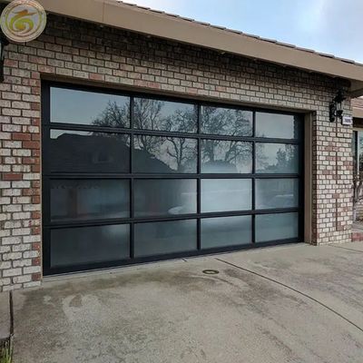 Factory Price Latest  Minimalist Design Exterior Aluminum Garage Door Impact Proof Glass Garage Door for Homes