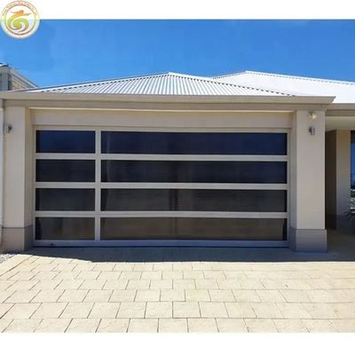 Factory Price Latest  Minimalist Design Exterior Aluminum Garage Door Impact Proof Glass Garage Door for Homes