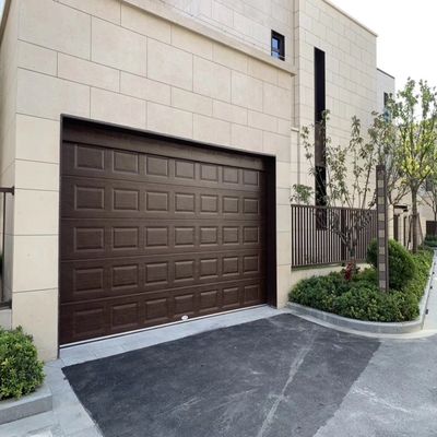 Wholesale Price Modern Design Residential Automatic Black Aluminum  Glass  Garage Door