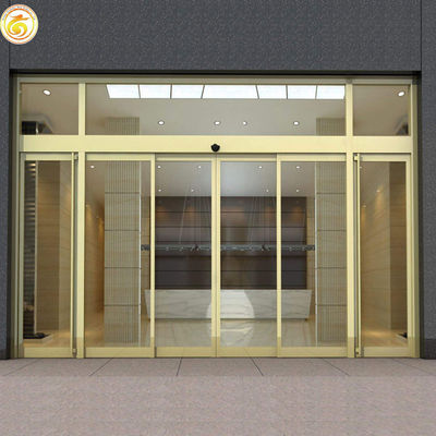 Cheap Aluminium Slide Door Soundproof Storefront Automatic Door Sliding System