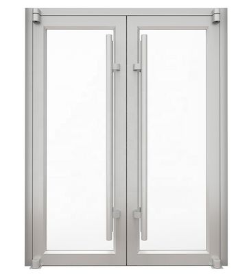 KFC Shop Front Store Front Door Double Temper Glass Entry Door Aluminium  Anti-theft Storefront Door