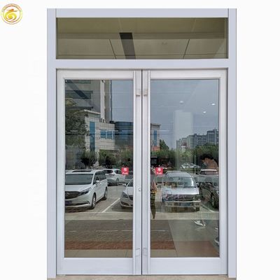 Commercial  Aluminum  Glass Storefront Door Exterior French Glass Doors for Supermarket