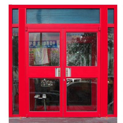 Latest Design Commercial  Aluminum Frame Storefront  Door with Tempered Safety Glass