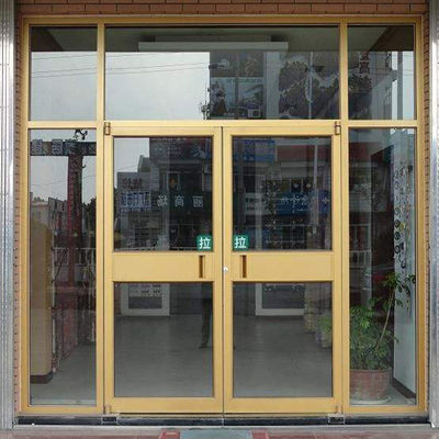 Latest Design Commercial  Aluminum Frame Storefront  Door with Tempered Safety Glass