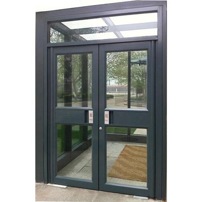 American Commercial Aluminium Storefront Door Offset Pivot Hinges Aluminum Double Glass Door