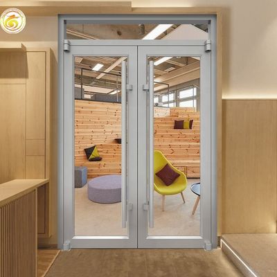 American Commercial Aluminium Storefront Door Offset Pivot Hinges Aluminum Double Glass Door