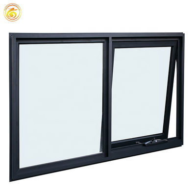 Glass Corner Window Thermal Break Aluminum Chain Winder Awning Windows