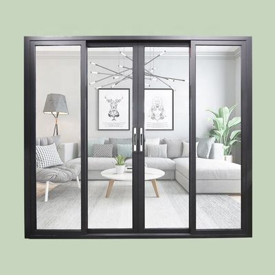 Modern Custom Bathroom Interior Narrow Frame Aluminum Profile Glass Sliding Door