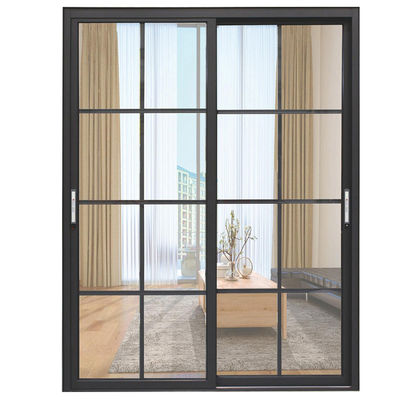 Modern Custom Bathroom Interior Narrow Frame Aluminum Profile Glass Sliding Door