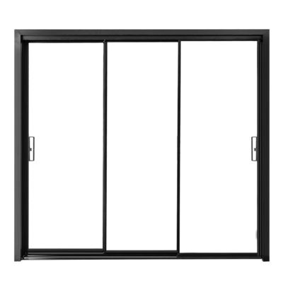 Frameless Aluminum Interior Noiseless Sliding Door Entry Glass Sliding Door